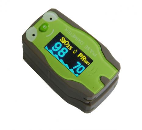 Fingertip Pulse Oximeter Paediatric - Green Frog