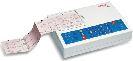 Schiller CARDIOVIT AT-1 Interpretive ECG Machine with Disposable Electrodes